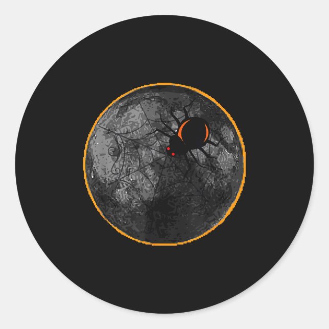 Adesivo Redondo Spider Web Arachnid Moon Solar (Frente)