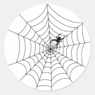 Adesivo Redondo Spider Web Sticker