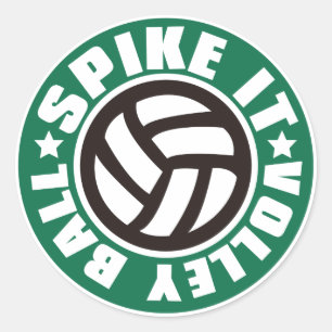 Adesivo Redondo Spike_It_Voleibol