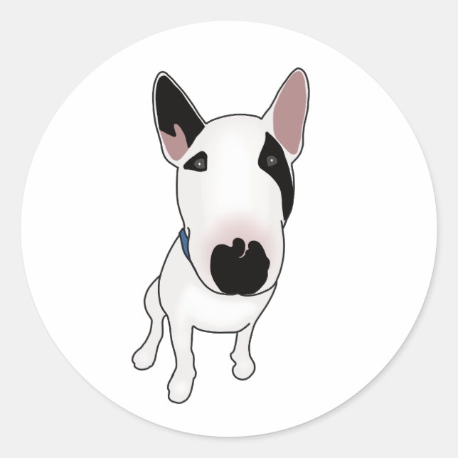Adesivo Redondo Spike the English Bull Terrier (Frente)