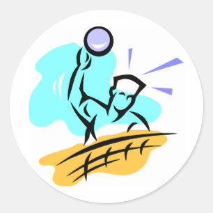 Adesivo Redondo Spike Voleibol