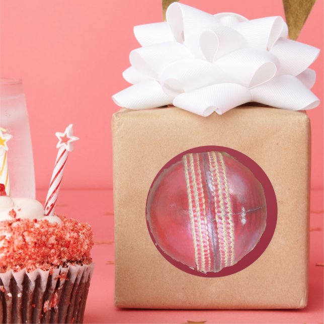 Adesivo Redondo Spin Master's Sphere: Uma bola de críquete esquerd (Festa)