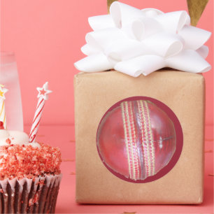 Adesivo Redondo Spin Master's Sphere: Uma bola de críquete esquerd