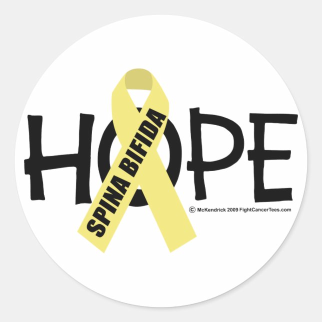 Adesivo Redondo Spina Bifida Hope (Frente)