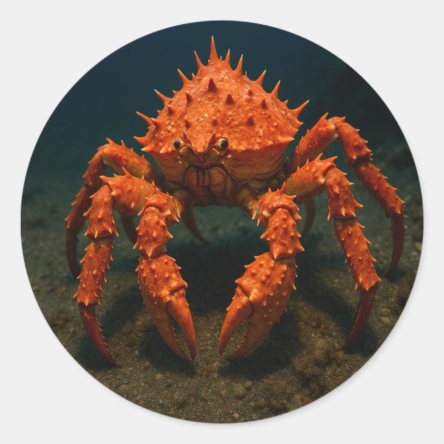 Adesivo Redondo Spiny King Crab (Frente)