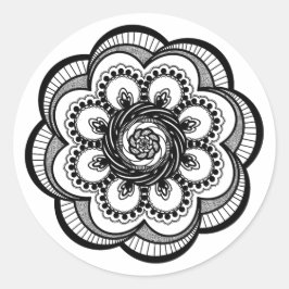 Adesivo Redondo Spiral Mandala