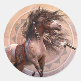 Adesivo Redondo Spirit Warrior Sticker