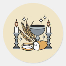 Adesivo Redondo Spiritual Faith and Grace – Uplifting Christian