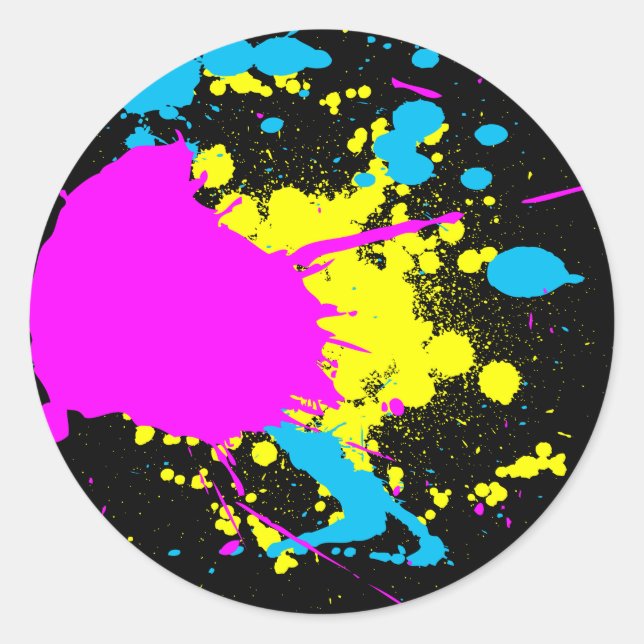Adesivo Redondo Splash CMYK (Frente)
