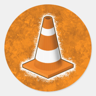 Adesivo Redondo Splatter do cone da segurança de tráfego