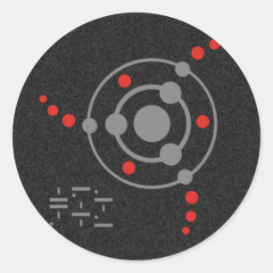 Adesivo Redondo splatter   preto do círculo II da colheita