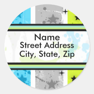 Adesivo Redondo Splatter Star