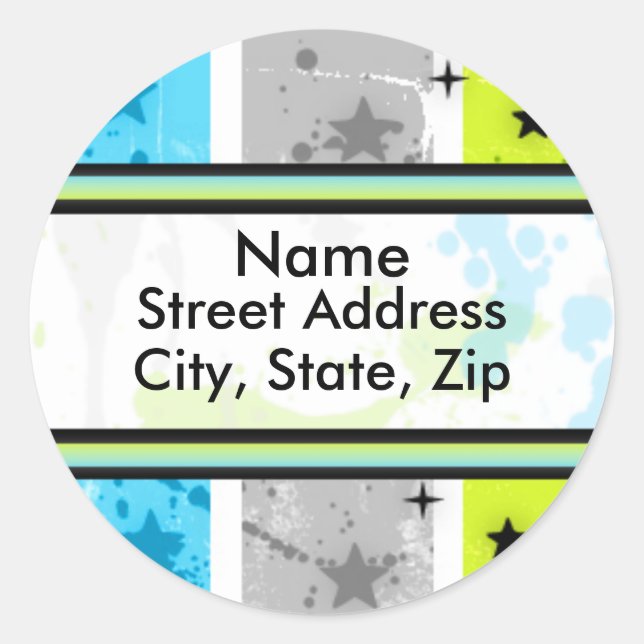 Adesivo Redondo Splatter Star (Frente)