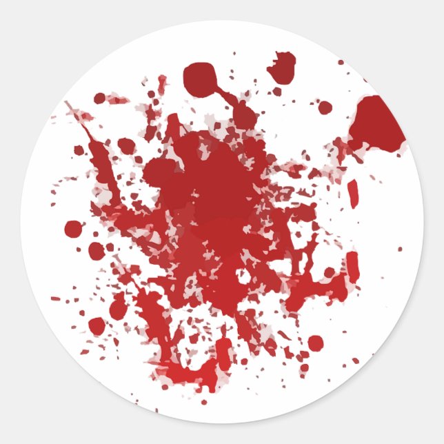 Adesivo Redondo Splatter Stickers para o Halloween (Frente)