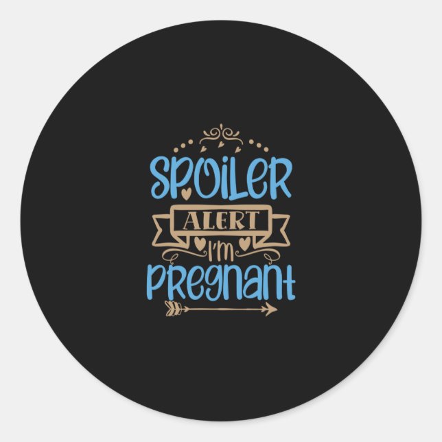 Adesivo Redondo spoiler alert i'm pregnant (Frente)