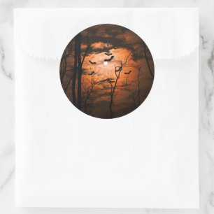 Adesivo Redondo Spooktacular Festa de Lua Cheia