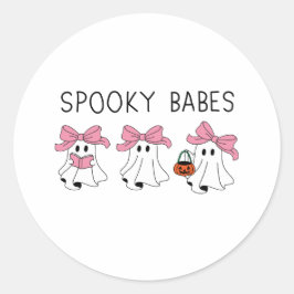 Adesivo Redondo Spooky babes cute ghost