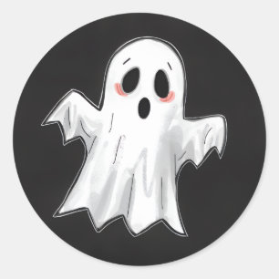 Adesivo Redondo Spooky Ghost