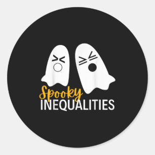 Adesivo Redondo Spooky Ghost Desigualdades Dia de as Bruxas engraç