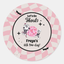 Adesivo Redondo Spooky Ghoul Halloween Any Age Birthday