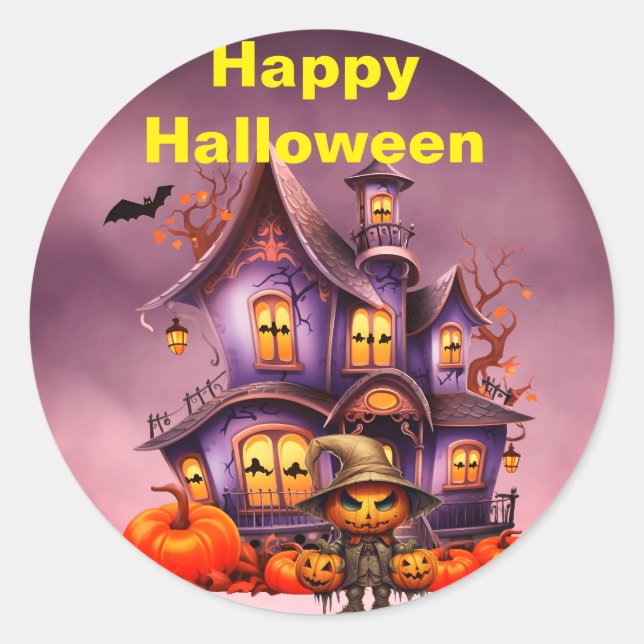 Adesivo Redondo Spooky Halloween (Frente)