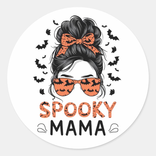 ADESIVO REDONDO SPOOKY MAMA (Frente)