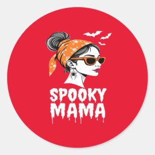 Adesivo Redondo Spooky Mama Halloween - Design