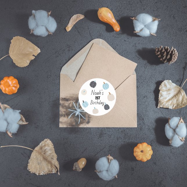 Adesivo Redondo Spooky One | primeiro aniversario de Halloween | A (Criador carregado)