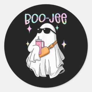 Adesivo Redondo Spooky Season Cute Ghost Halloween Costume Boujee