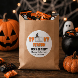 Adesivo Redondo Spooky Season Ghost - Design do Halloween
