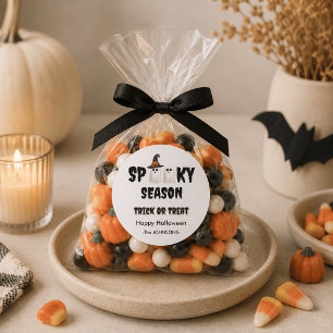 Adesivo Redondo Spooky Season Ghost - Design do Halloween