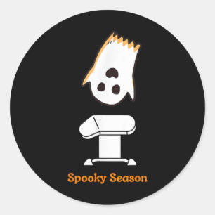 Adesivo Redondo Spooky Season Halloween Cute Gymnast Vault G