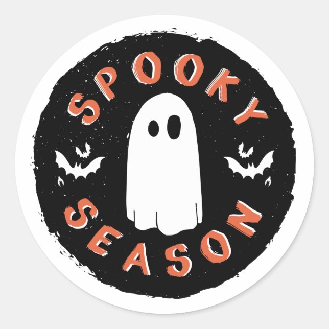 Adesivo Redondo Spooky Season - Halloween Sticker (Frente)