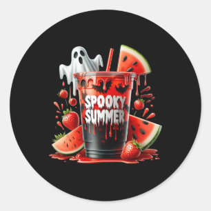 Adesivo Redondo Spooky Summer Bebe Summerentre Vibes Engraçado Ver