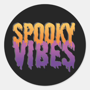 Adesivo Redondo Spooky Vibes