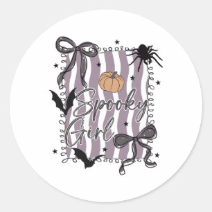 Adesivo Redondo Spooky Vibes Vamos Ghouls Halloween Spooky Girl