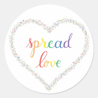 Adesivo Redondo Spread Love Sticker