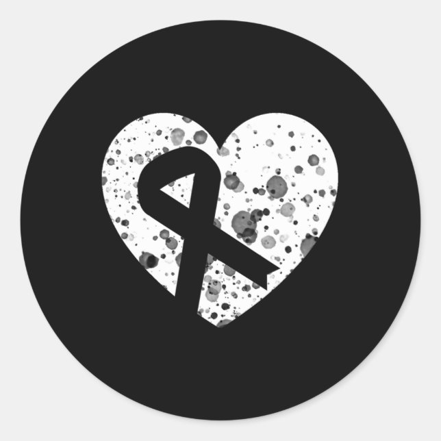 Adesivo Redondo Spread Love With Graphic Heart And Ribbon Cancer  (Frente)