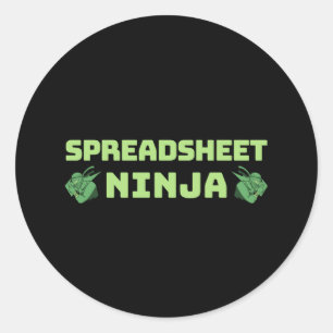 Adesivo Redondo Spreadsheet ninja classic round sticker