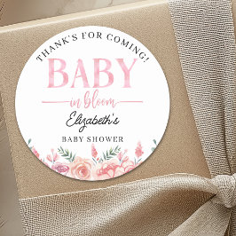 Adesivo Redondo Spring Baby Shower – Baby in Bloom