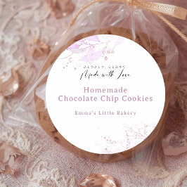 Adesivo Redondo Spring Botanical Farmers Market Bakery Product