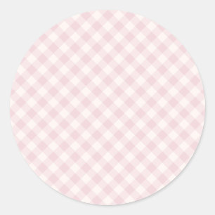Adesivo Redondo Spring Retro Gingham Blush Suave