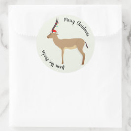 Adesivo Redondo Springbok de Natal