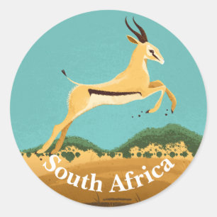 Adesivo Redondo Springbok na África do Sul