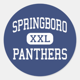 Adesivo Redondo Springboro - panteras - alto - Springboro Ohio