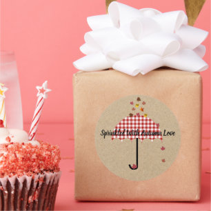 Adesivo Redondo Sprinkle com o Autumn Love Baby Party