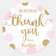 Sprinkle Pontos Obrigado Rótulo