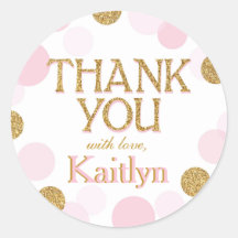 Sprinkle Pontos Obrigado Rótulo