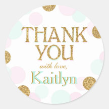 Sprinkle Pontos Obrigado Rótulo