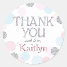 Sprinkle Pontos Obrigado Rótulo